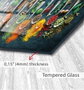 Wallity Pintura de Vidrio Templado Decorativo Multicolor 46 x 72 cm